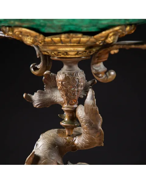 Vaso Antico in Malachite Stile Napoleone III