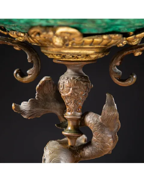 Vaso Antico in Malachite Stile Napoleone III