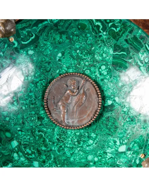 Vaso Antico in Malachite Stile Napoleone III