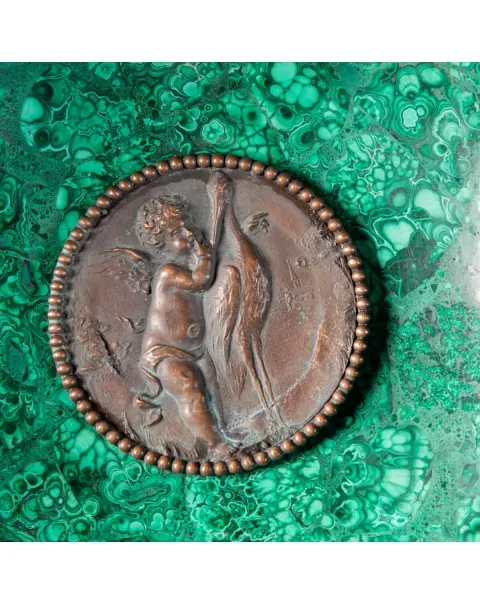 Vaso Antico in Malachite Stile Napoleone III
