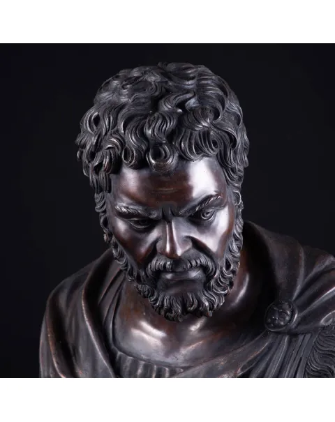 Busto in bronzo dell'imperatore romano Caracalla.