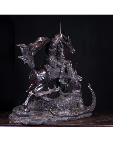 Scultura in Bronzo - San Giorgio e il Drago.