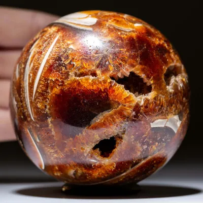 Sfera di Ammonite Cleoniceras con Calcite e Aragonite.