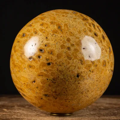Sfera in Corallo Fossile
