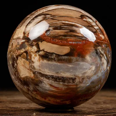 Sfera di Legno Pietrificato