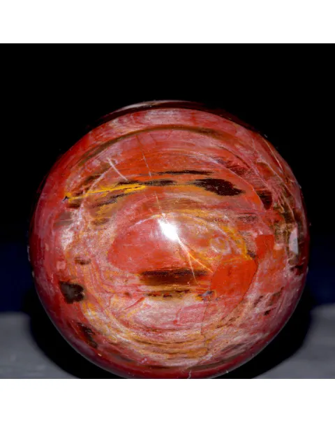 Sfera in Legno Fossile del Madagascar.