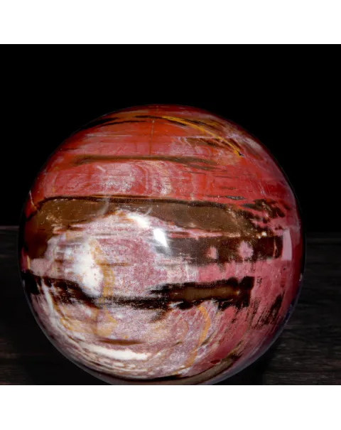 Sfera in Legno Fossile del Madagascar.