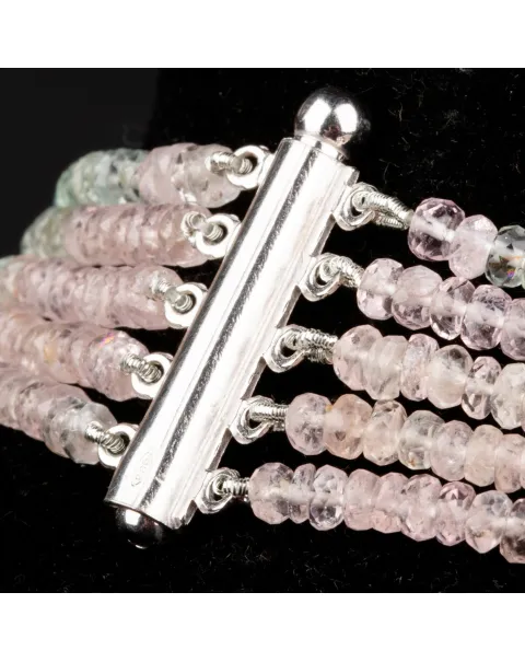Collier in Berilli Naturali – Acquamarina e Morganite, 320 Carati di Eleganza.