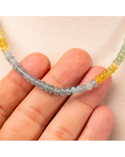 Collana di Berilli: Acquamarina e Eliodoro in Sfumature di Blu e Verde.