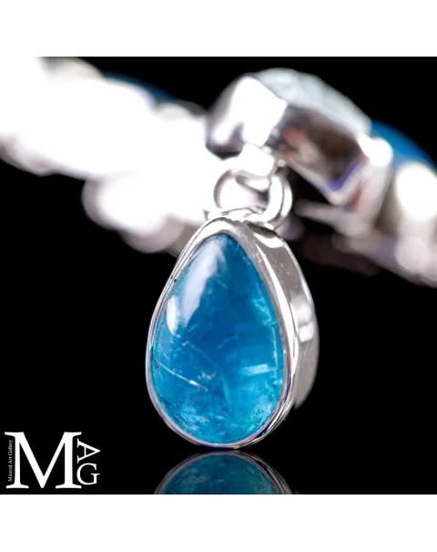 Collier in Argento con Acquamarina e Apatite Naturali.