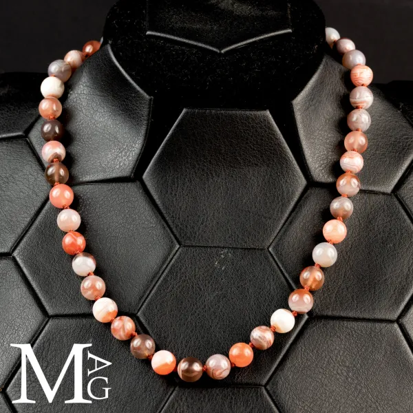 Collana in Agata del Botswana –  Antiche Vibrazioni.