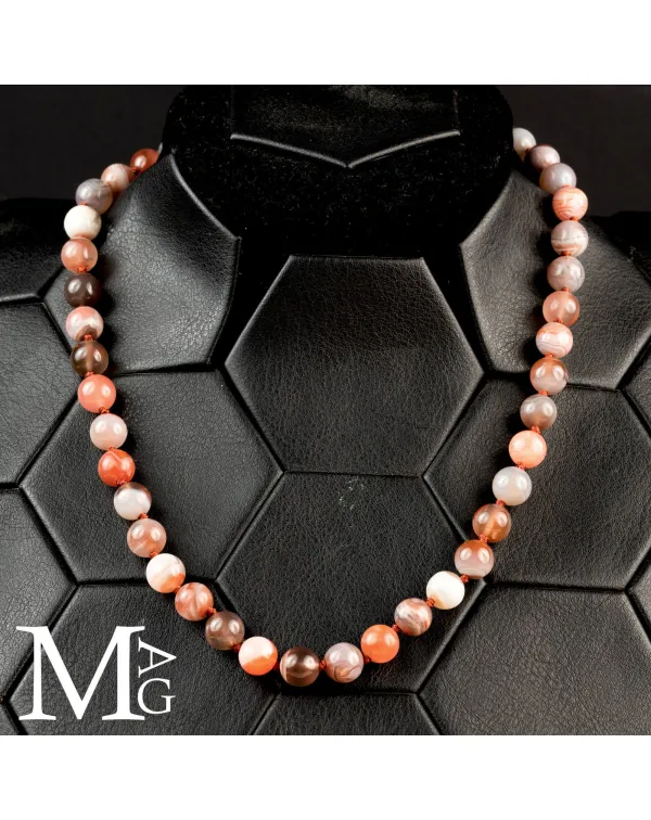 Collana in Agata del Botswana –  Antiche Vibrazi...