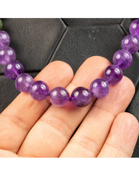 Collana di Giada Verde e Ametista Viola - Colori della Natura.