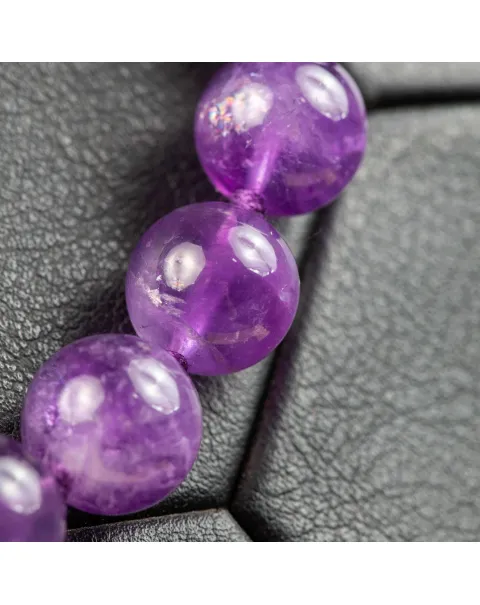 Collana di Giada Verde e Ametista Viola - Colori della Natura.