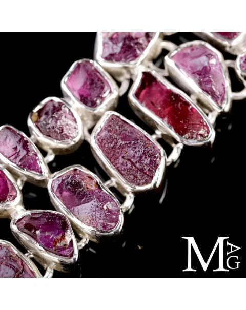 Bracciale in argento con ametista boliviana.