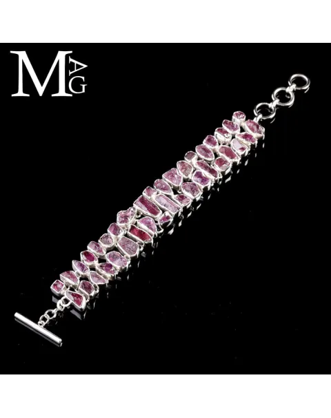 Bracciale in argento con ametista boliviana.