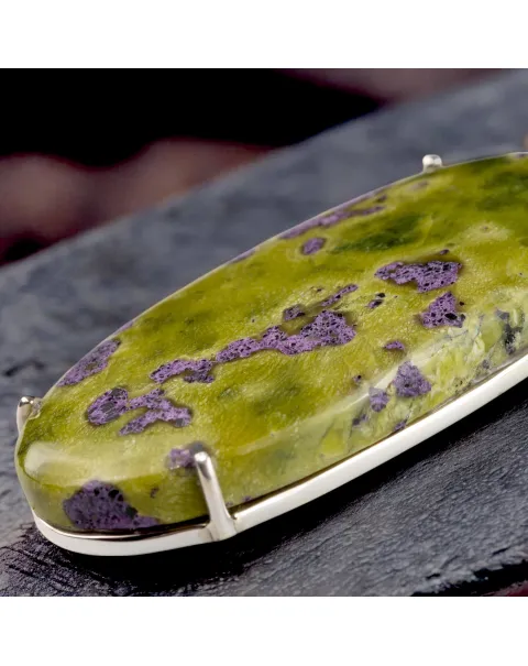 Ciondolo in Argento con Pietra di Atlantisite Australiana.