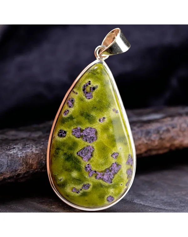 Ciondolo in Argento con Cabochon di Atlantisite a ...