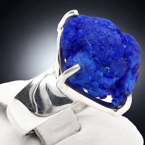 Anello con Geode di Azzurrite