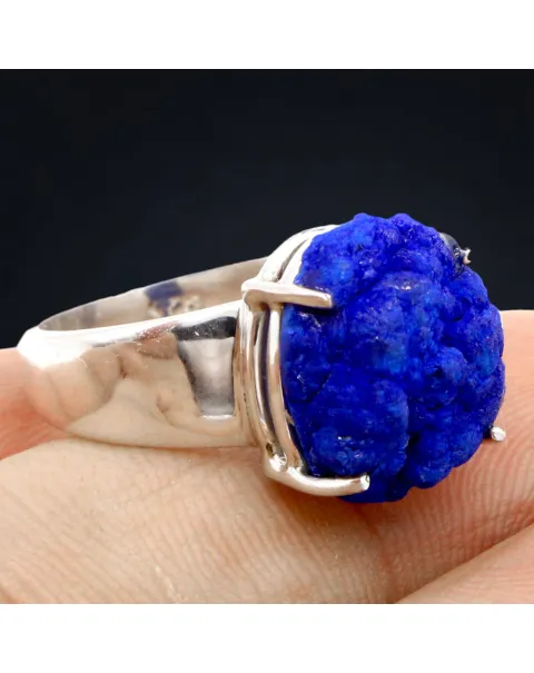 Anello in Argento : Azzurrite l'Intensità del Blu.
