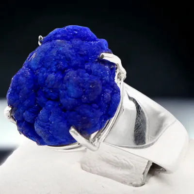 Anello in Argento : Azzurrite l'Intensità del Blu.