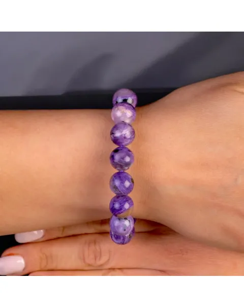Bracciale in Sfere di Charoite