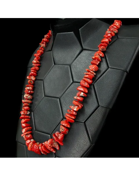 Collana in Corallo Rosso Mediterraneo.