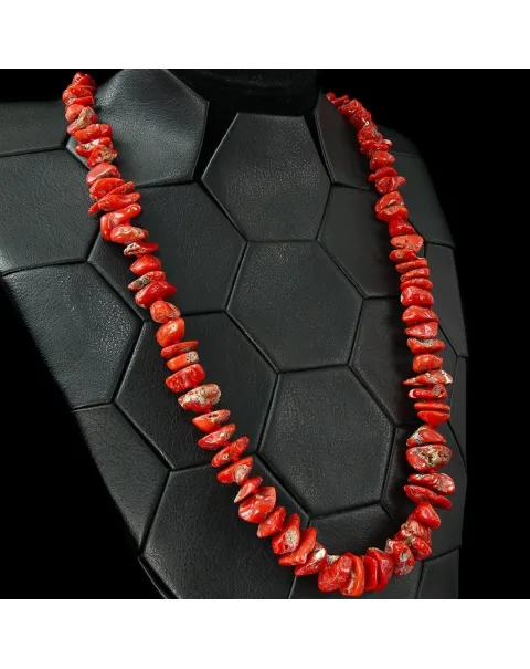 Collana in Corallo Rosso Mediterraneo.