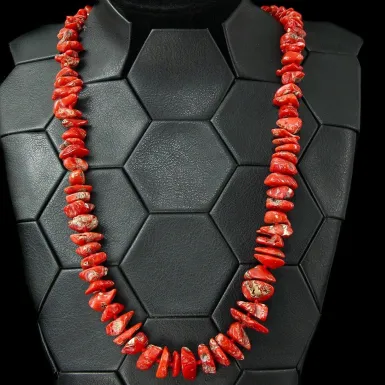 Collana in Corallo Rosso Mediterraneo.