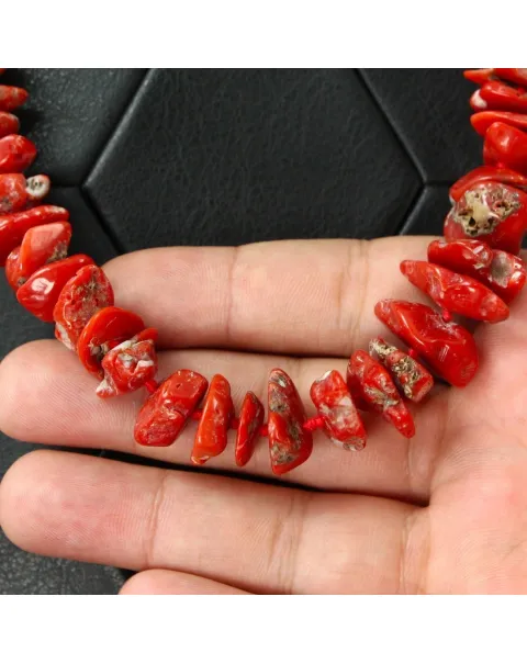 Collana in Corallo Rosso Mediterraneo.