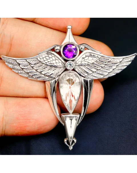 Ciondolo in Argento: Guardiano delle Stelle.