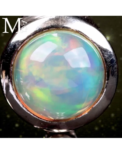 Orecchini in Argento con Opali Etiopi, Diamante e Ametiste Boliviane