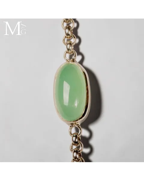 Collier Alato in Argento con Opali Etiopi, Crisoprasio, Smeraldo, Quarzo e Rubino