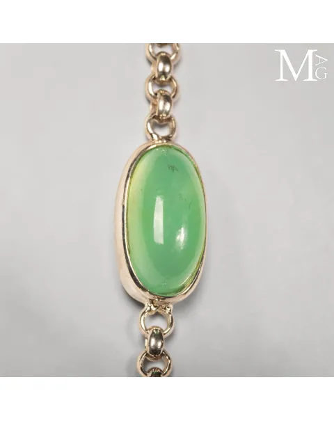 Collier Alato in Argento con Opali Etiopi, Crisoprasio, Smeraldo, Quarzo e Rubino