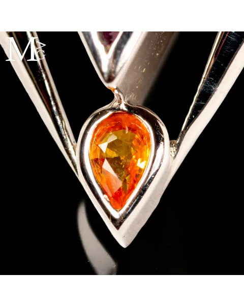 Pendente in Argento con Crisoprasio, Opale Etiope, Ametista e Citrino – suggestione di Scarabeo Sacro