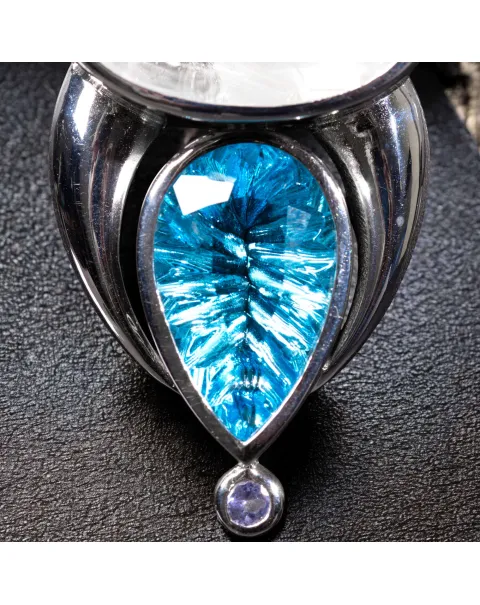 Custode di Luce: Manifestation Quartz - Topazio Swiss Blue - Tanzanite - Smeraldo Colombiano - Diamante.