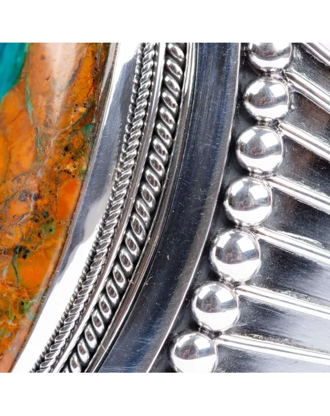 Bracciale in Argento con Opale "Gem Silica - Crisocolla".