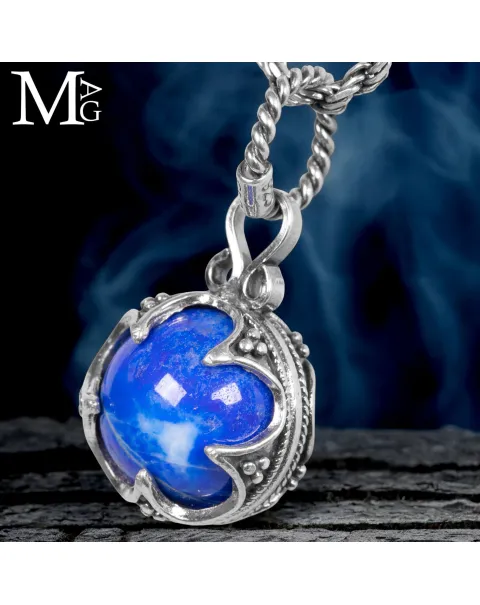 Ciondolo in argento con sfera di Lapis – Vichingo Gotland