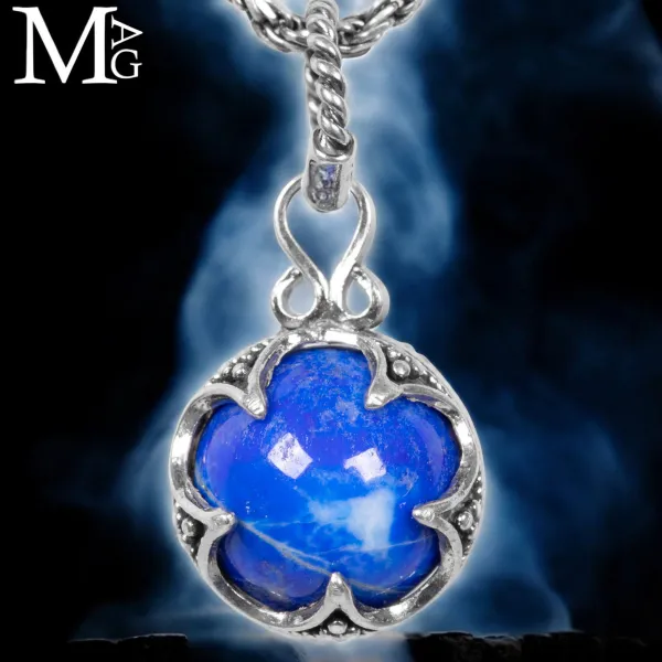 Ciondolo in argento con sfera di Lapis – Vichingo Gotland