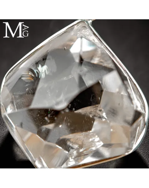 Ciondolo in Argento 925 con Herkimer Diamond – Quarzo Naturale Biterminato