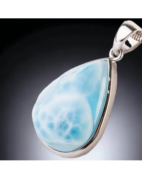 Ciondolo in Argento con Larimar,  Paradiso Terrestre