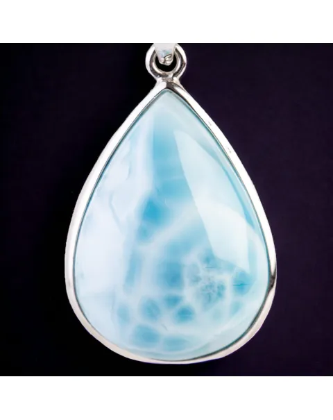 Ciondolo in Argento con Larimar,  Paradiso Terrestre