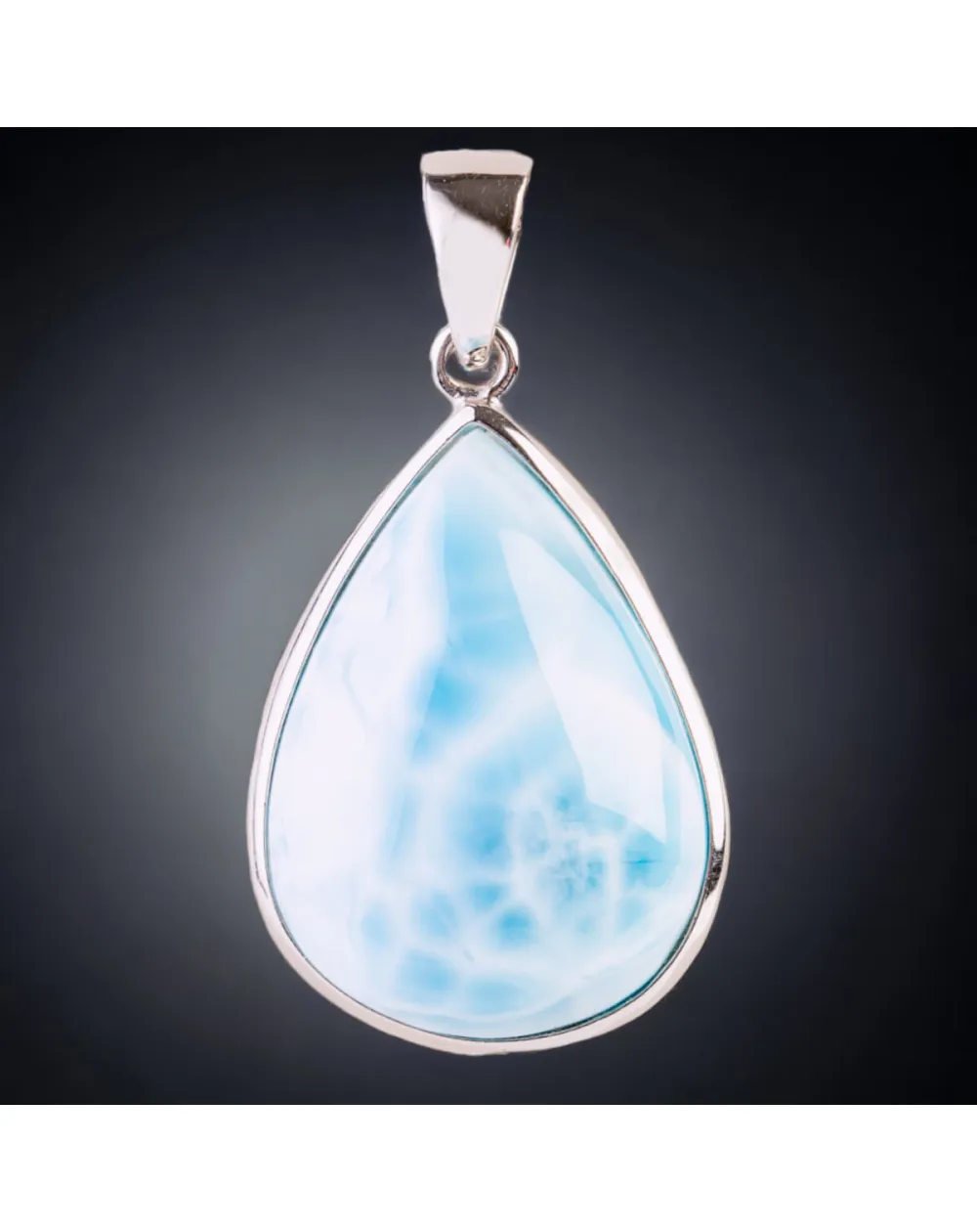 Ciondolo in Argento con Larimar,  Paradiso Terrestre