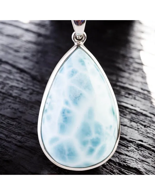 Ciondolo in Argento con Larimar, la Pietra della G...