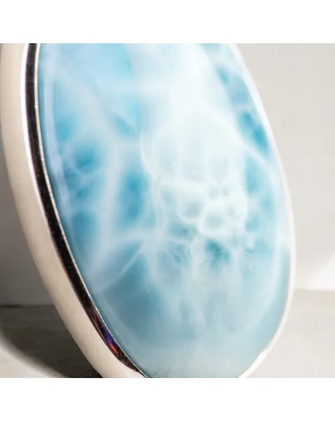 Ciondolo in Argento con Larimar, il Paradiso Terrestre.