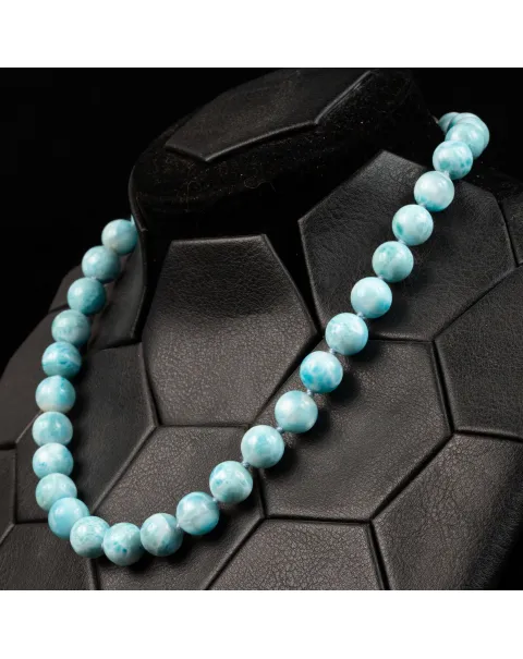 Collana Esclusiva di Perle di Larimar dei Caraibi.