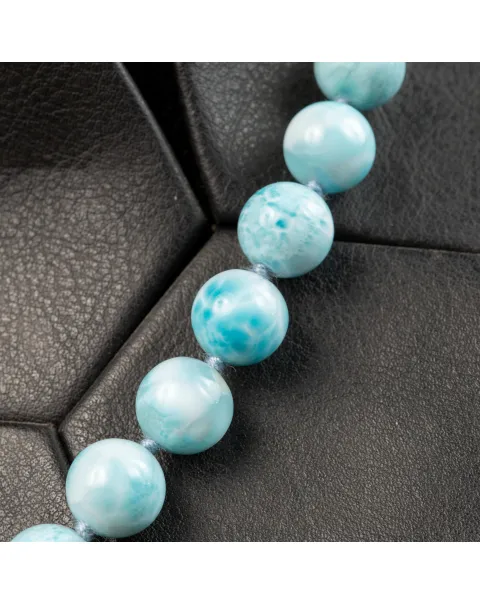 Collana Esclusiva di Perle di Larimar dei Caraibi.