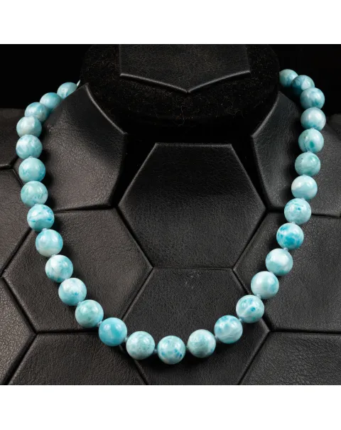 Collana Esclusiva di Perle di Larimar dei Caraibi.
