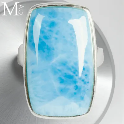 Anello Larimar Naturale dei Caraibi.