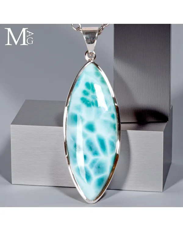 Larimar Naturale – Pietra del Mare Cristallizzat...
